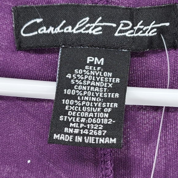 Candalite Women's Stretch Lace Tulle Godet V-Neck Tie Waist Prom Dress - MP - Picture 3 of 7